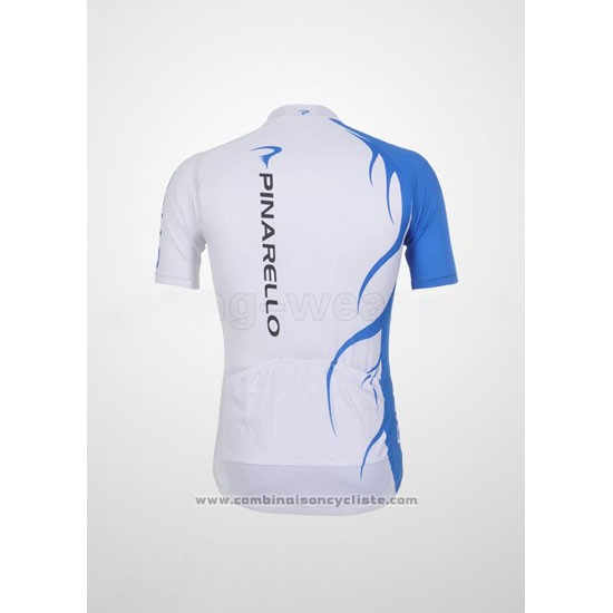 2011 Maillot Cyclisme Pinarello Azur et Blanc Manches Courtes et Cuissard