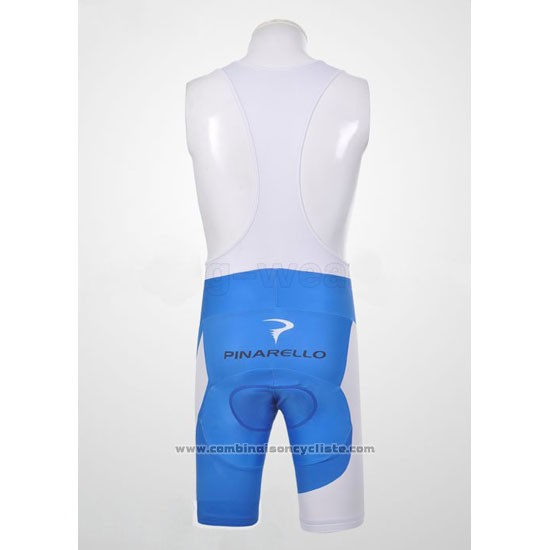 2011 Maillot Cyclisme Pinarello Azur et Blanc Manches Courtes et Cuissard