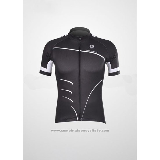 2012 Maillot Cyclisme Pinarello Noir et Blanc Manches Courtes et Cuissard