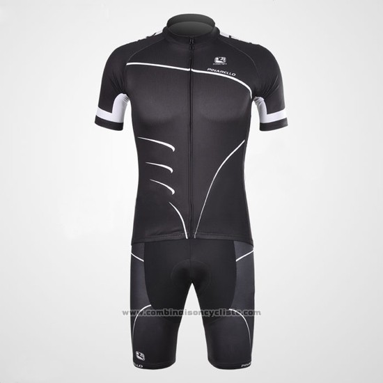 2012 Maillot Cyclisme Pinarello Noir et Blanc Manches Courtes et Cuissard