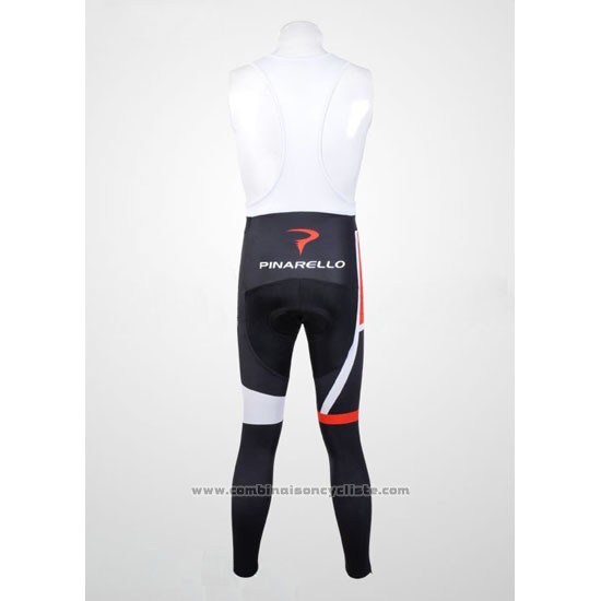2012 Maillot Cyclisme Pinarello Rouge et Blanc Manches Longues et Cuissard