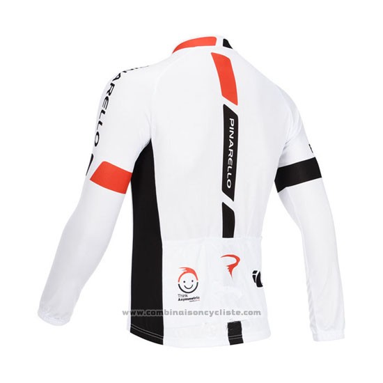 2013 Maillot Cyclisme Pinarello Noir et Blanc Manches Longues et Cuissard