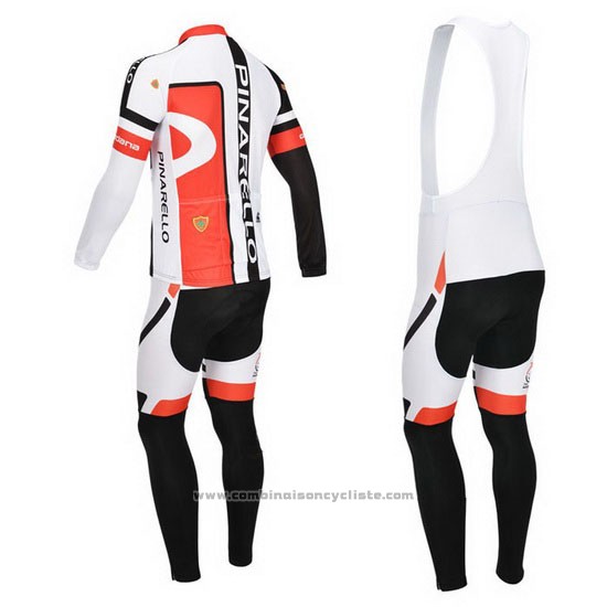 2013 Maillot Cyclisme Pinarello Noir et Rouge Manches Longues et Cuissard