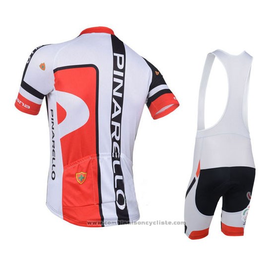 2013 Maillot Cyclisme Pinarello Rouge et Noir Manches Courtes et Cuissard