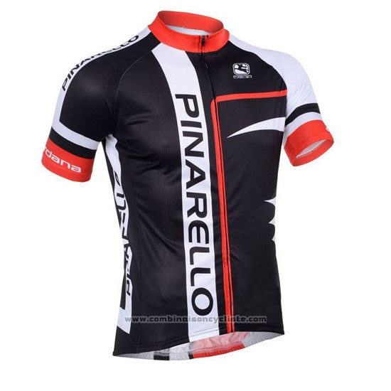 2013 Maillot Cyclisme Pinarello Rouge et Noir Manches Courtes et Cuissard