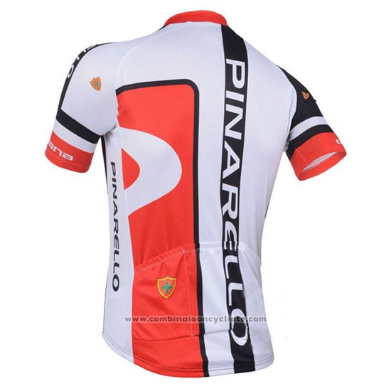 2013 Maillot Cyclisme Pinarello Rouge et Noir Manches Courtes et Cuissard