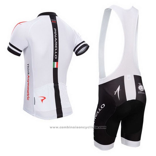 2014 Maillot Cyclisme Pinarello Blanc Manches Courtes et Cuissard