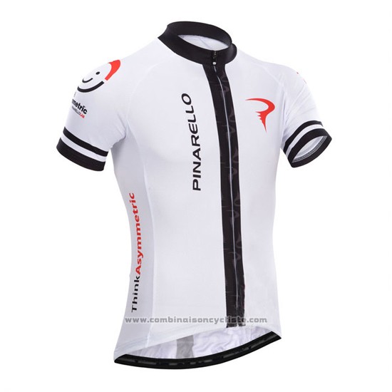 2014 Maillot Cyclisme Pinarello Blanc Manches Courtes et Cuissard