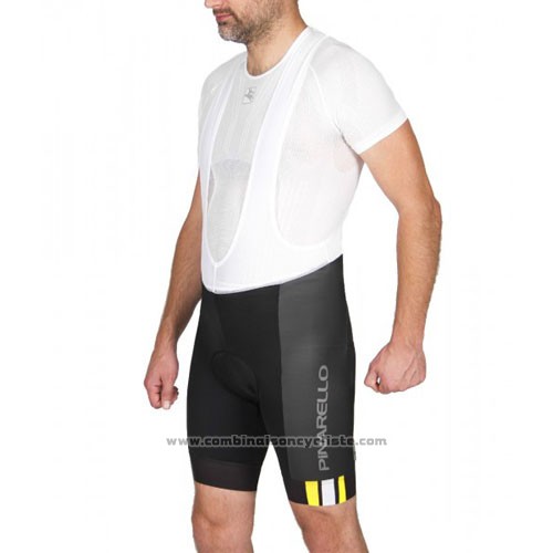2016 Maillot Cyclisme Pinarello Jaune et Noir Manches Courtes et Cuissard