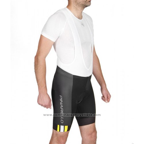2016 Maillot Cyclisme Pinarello Jaune et Noir Manches Courtes et Cuissard