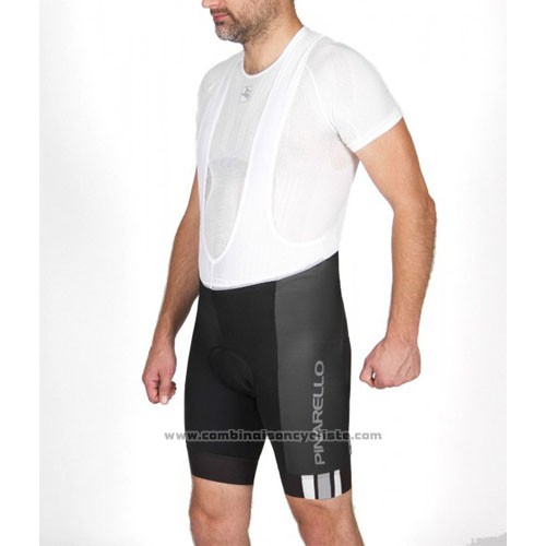 2016 Maillot Cyclisme Pinarello Noir et Blanc Manches Courtes et Cuissard