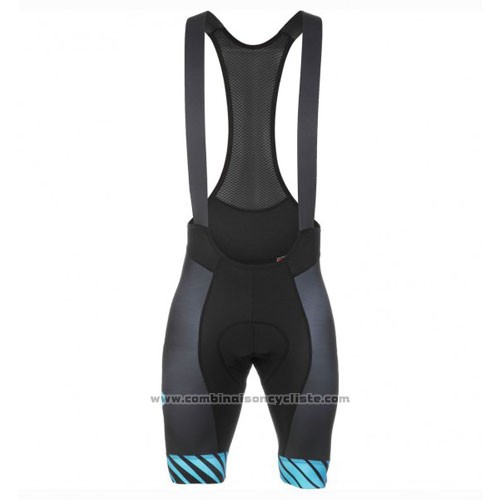2016 Maillot Cyclisme Pinarello Noir et Bleu Manches Courtes et Cuissard