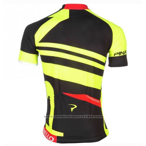 2016 Maillot Cyclisme Pinarello Rouge et Jaune Manches Courtes et Cuissard