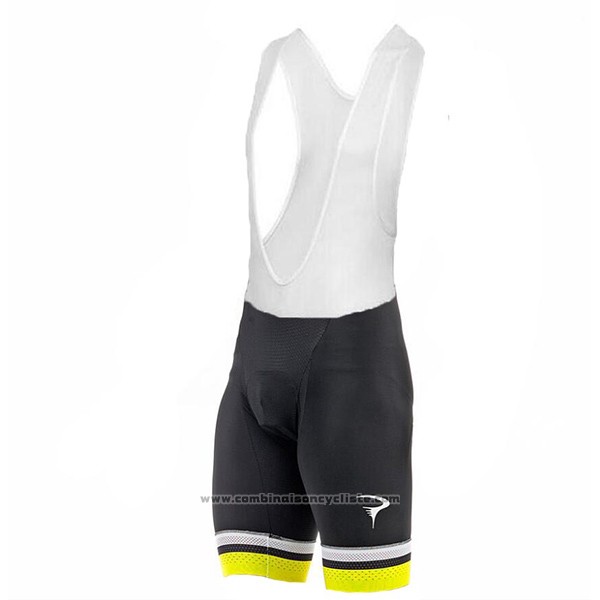 2017 Maillot Cyclisme Pinarello Noir et Jaune Manches Courtes et Cuissard