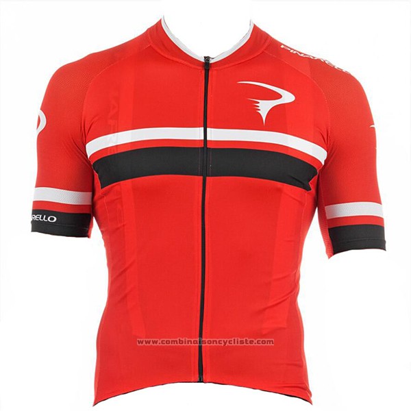 2017 Maillot Cyclisme Pinarello Rouge Manches Courtes et Cuissard