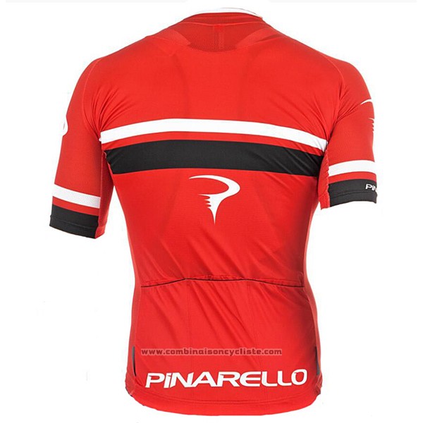 2017 Maillot Cyclisme Pinarello Rouge Manches Courtes et Cuissard