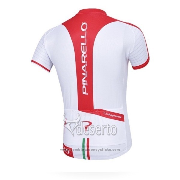 2018 Maillot Cyclisme Pinarello Blanc Rouge Manches Courtes et Cuissard