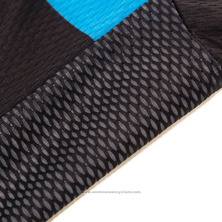 2018 Maillot Cyclisme Pinarello Noir et Bleu Manches Courtes et Cuissard