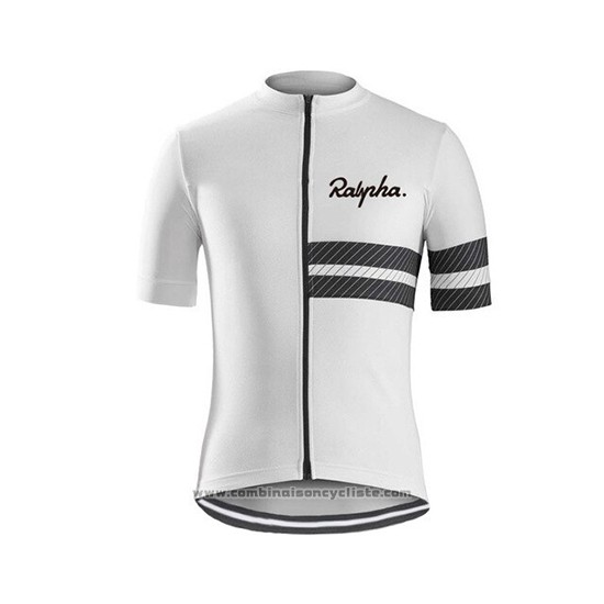 2019 Maillot Cyclisme Ralph Blanc Noir Manches Courtes et Cuissard