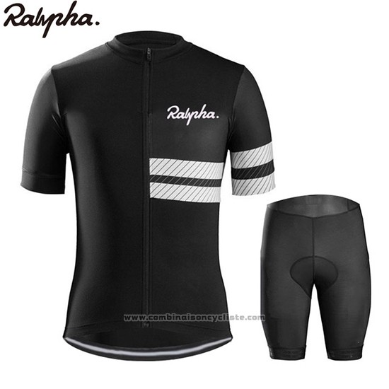 2019 Maillot Cyclisme Ralph Noir Blanc Manches Courtes et Cuissard