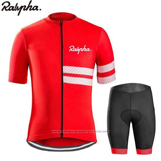 2019 Maillot Cyclisme Ralph Rouge Blanc Manches Courtes et Cuissard