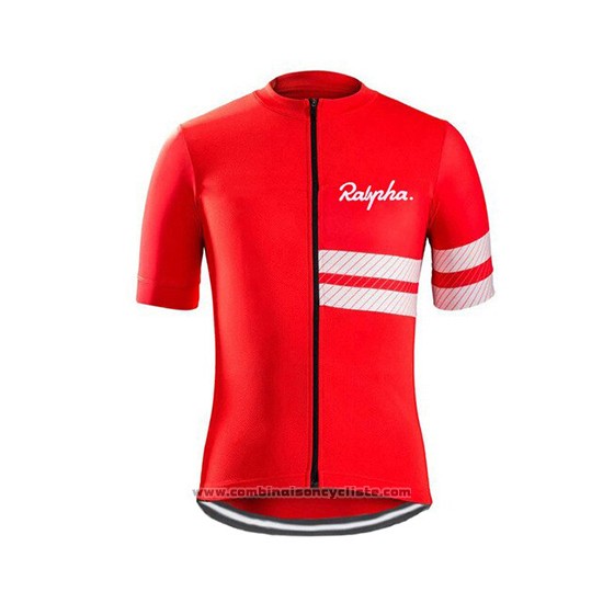 2019 Maillot Cyclisme Ralph Rouge Blanc Manches Courtes et Cuissard