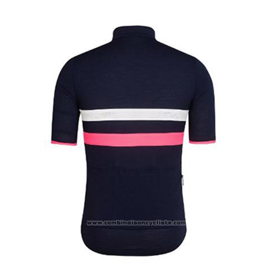 2018 Maillot Cyclisme Ralph Bleu Profond et Rose Manches Courtes et Cuissard