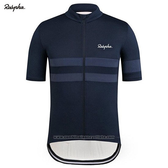 2019 Maillot Cyclisme Rapha Fonce Bleu Manches Courtes et Cuissard