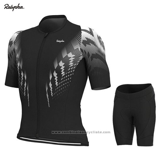 2019 Maillot Cyclisme Rapha Noir Blanc Manches Courtes et Cuissard