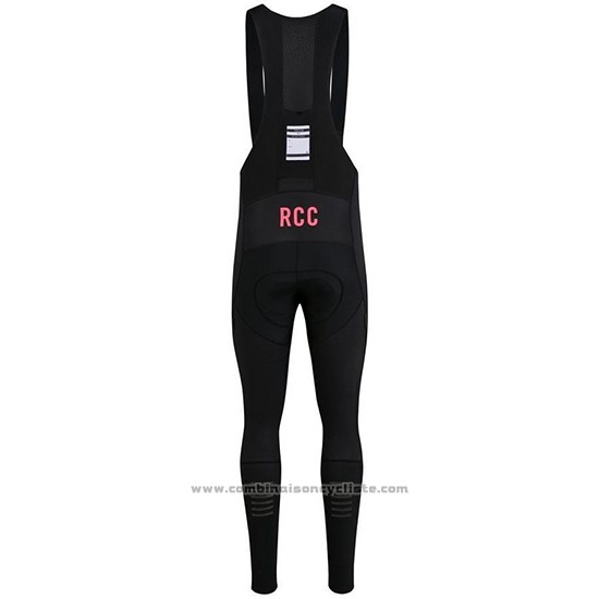 2019 Maillot Cyclisme Rapha Noir Rose Manches Longues et Cuissard