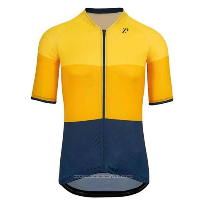 2020 Maillot Cyclisme Rapha Jaune Bleu Manches Courtes et Cuissard