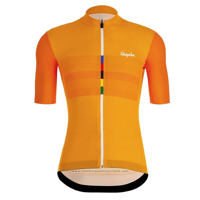 2020 Maillot Cyclisme Rapha Orange Manches Courtes et Cuissard
