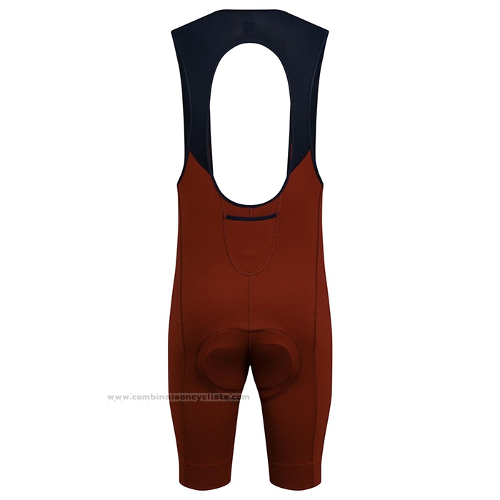 2021 Maillot Cyclisme Rapha Marron Orange Manches Courtes et Cuissard
