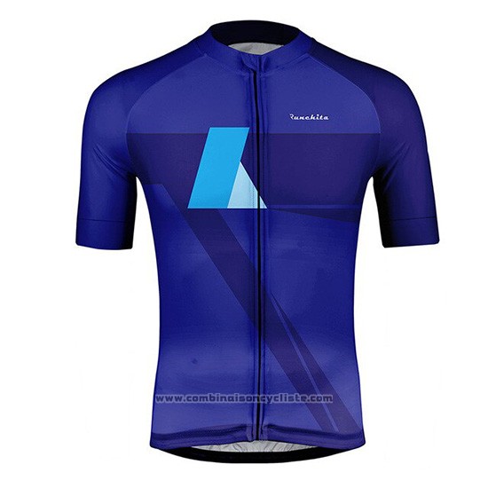 2019 Maillot Cyclisme Runchita Azur Bleu Manches Courtes et Cuissard