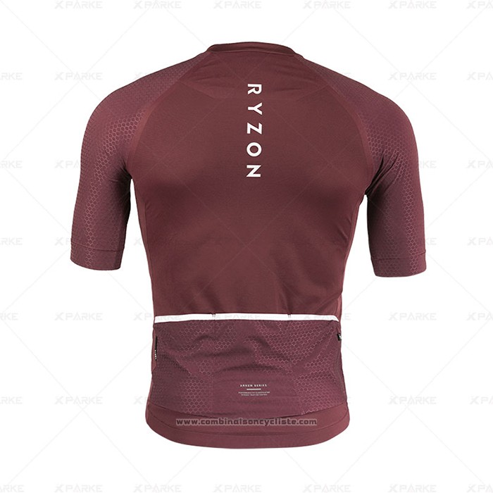 2020 Maillot Cyclisme Ryzon Rouge Manches Courtes et Cuissard