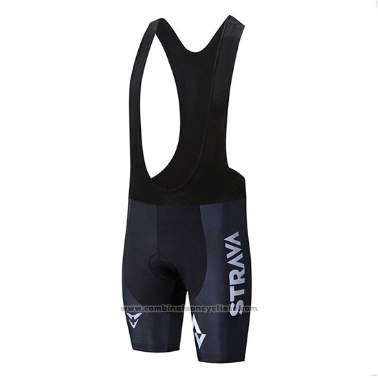 2019 Maillot Cyclisme STRAVA Fonce Violet Manches Courtes et Cuissard
