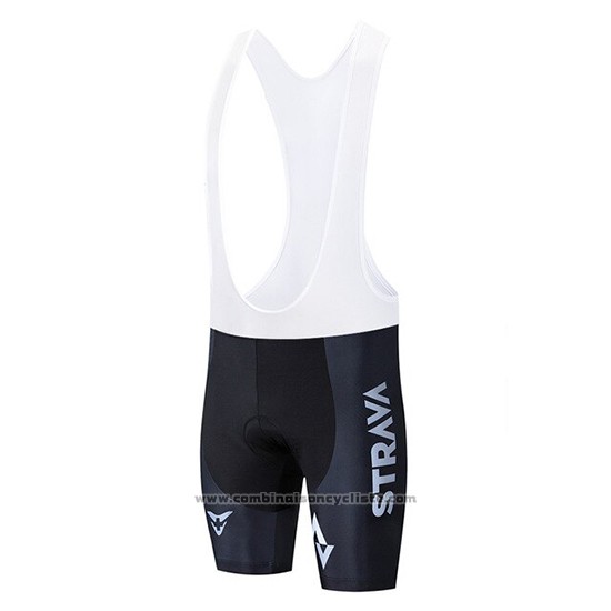 2019 Maillot Cyclisme STRAVA Fonce Violet Manches Courtes et Cuissard