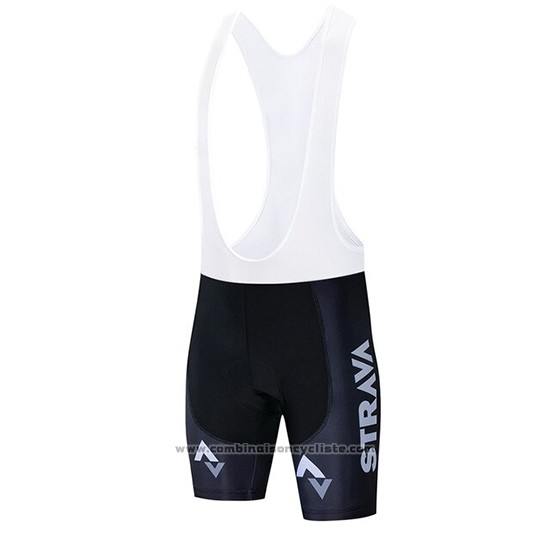 2019 Maillot Cyclisme STRAVA Jaune Manches Courtes et Cuissard