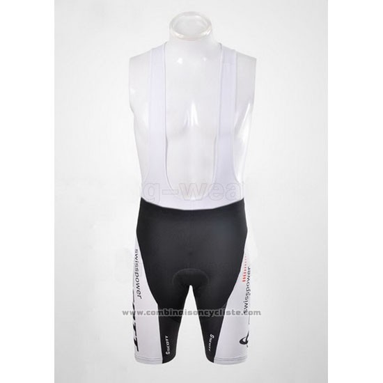 2012 Maillot Cyclisme Scott Blanc et Jaune Manches Courtes et Cuissard