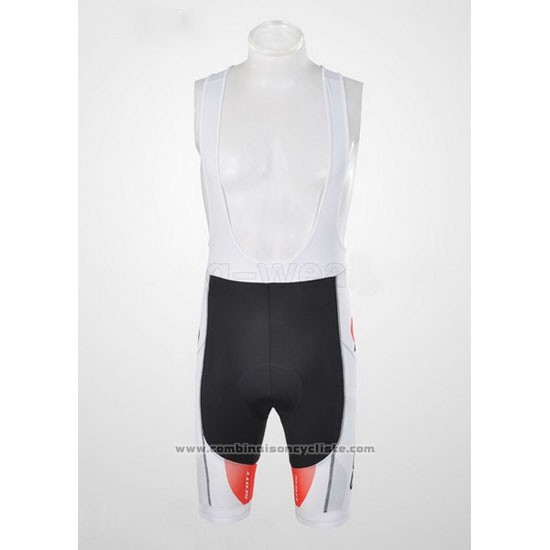 2012 Maillot Cyclisme Scott Blanc et Rouge Manches Courtes et Cuissard