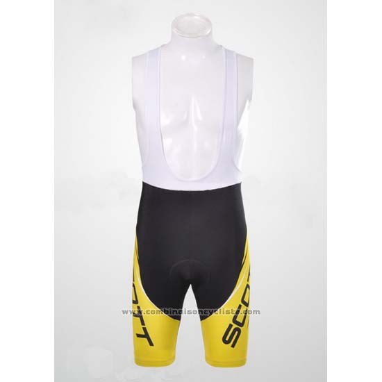 2012 Maillot Cyclisme Scott Noir et Jaune Manches Courtes et Cuissard