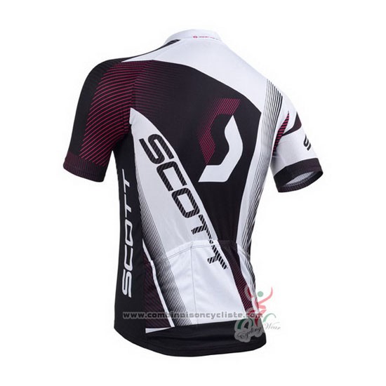 2013 Maillot Cyclisme Scott Blanc et Fuchsia Manches Courtes et Cuissard