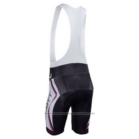 2013 Maillot Cyclisme Scott Blanc et Fuchsia Manches Courtes et Cuissard