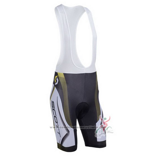 2013 Maillot Cyclisme Scott Blanc et Noir Manches Courtes et Cuissard