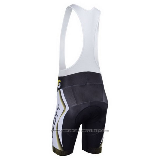 2013 Maillot Cyclisme Scott Blanc et Noir Manches Courtes et Cuissard