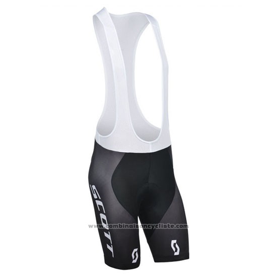 2014 Maillot Cyclisme Scott Noir et Blanc Manches Courtes et Cuissard