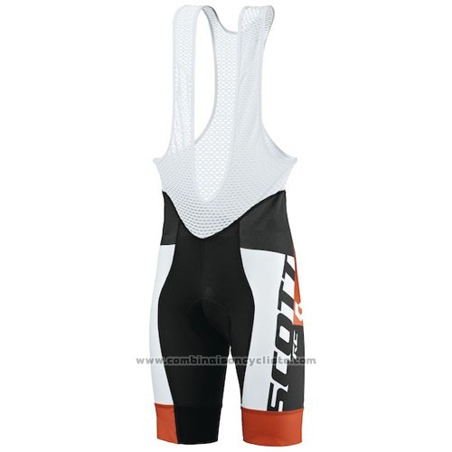 2016 Maillot Cyclisme Scott Blanc Rouge Manches Courtes et Cuissard
