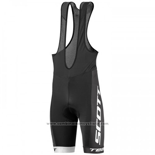 2016 Maillot Cyclisme Scott Blanc et Bleu Manches Courtes et Cuissard