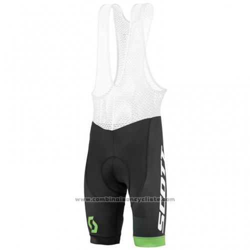 2016 Maillot Cyclisme Scott Blanc et Vert Manches Courtes et Cuissard