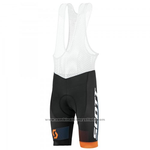 2016 Maillot Cyclisme Scott Bleu et Noir Manches Courtes et Cuissard